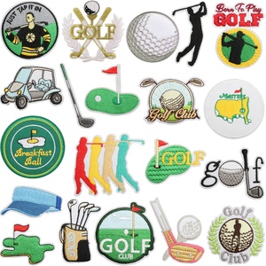Embroidered Golf Patches Iron on Sports Appliques Golf Ball Club Cart <strong>Green</strong> Grass Badges for Polo Shirts Bags Hats DIY Decor - Product Image 1