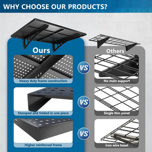 Jh-mech קל התקנה 500 ק "ג עומס בנייה החובה בנייה מתלה מתלה מתכת מוסך אחסון מדפים יחידות - Product Image 4