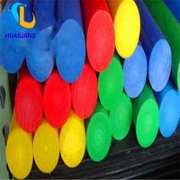 Barres en plastique nylon/HDPE personnalisées, résistantes à l'usure et à la chaleur, barres rondes en plastique colorées, barres extrudées solides
