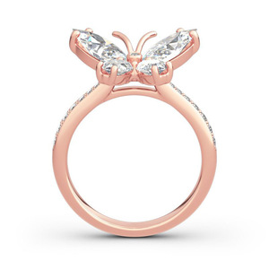 Anello Nuziale a Farfalla per Donne, Stile Sposa Europeo e Americano, Elegante Gioiello da Dito alla Moda - Product Image 3
