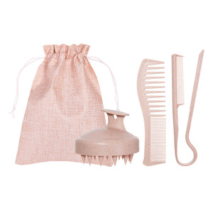 Juego de 3 Peines de Paja de Trigo 2026 para Mujer, Kit de Regalo con Cepillo para Champú para el Hogar - Product Image 5