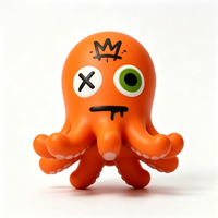 Promotion : Boîte Mystère Figurine PVC Personnalisée Pieuvre Orange – Art Toy Designer de Collection pour Décoration Intérieure