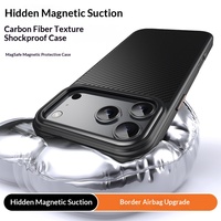 Étui magnétique de luxe texturé pour iPhone 18 17 Pro Max, protection minimaliste contre les chutes, coque de téléphone professionnelle pour hommes