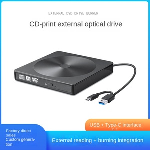 Unidad óptica externa USB3.0/Tipo-c Grabadora de <span class=keywords><strong>DVD</strong></span> móvil para escritorio y portátil Reproductor óptico estándar de CD - Product Image 5