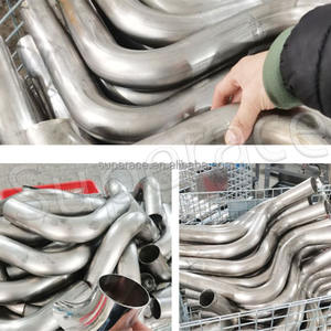 Tuyaux d'<span class=keywords><strong>échappement</strong></span> à pliage mandriné 2,5 pouces/63 <span class=keywords><strong>mm</strong></span>, tubes droits à <span class=keywords><strong>45</strong></span> et 90 degrés, matériaux en acier inoxydable, aluminium et titane - Product Image 3