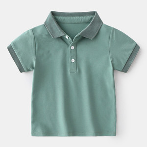 Fabrication de vêtements sur mesure <span class=keywords><strong>Polo</strong></span> 100% coton pour garçons <span class=keywords><strong>Polo</strong></span> avec style uni et logo imprimé <span class=keywords><strong>Polo</strong></span> pour enfants - Product Image 1