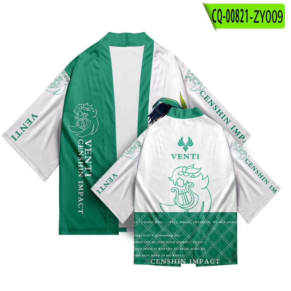 18.Kimono Women Men Shirt Costume