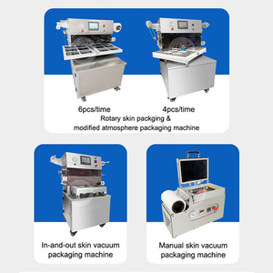 Orme nhỏ bảng Top phim da gói Thịt gói niêm phong thực phẩm tự động Khay chân không và con dấu máy - Product Image 2