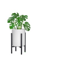 Moderno e contratado Nordic ferro forjado estande vaso de flor stand tipo de piso varanda planta cruz