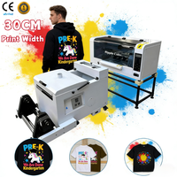 Imprimante DTF UV à film AB de taille A3 avec résolution 600dpi 30cm XP600 Séchoir à secouer et four pour t-shirts textiles pour imprimantes en cuir