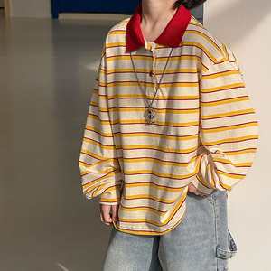 เสื้อโปโลเด็กผู้ชาย สไตล์เกาหลี ฤดูใบไม้ผลิ 2026 ใหม่ ปกเสื้อลายทาง ทรงหลวม สบายๆ เสื้อเด็ก - Product Image 6