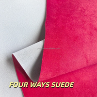 Tissu en daim de haute qualité à quatre plis avec support en éponge, adapté à la réparation de toits de voitures, à la rénovation, aux canapés et aux ameublements.