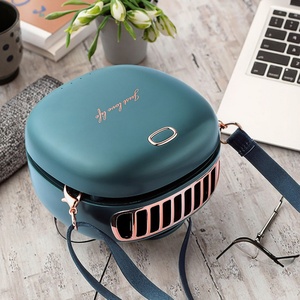 Ventilador Personal Mini Recargable por USB, Diseño de Correa para el Cuello, Manos Libres, Ventilador de Bolsillo Portátil de Plástico para Oficina, Exteriores y Hogar - Product Image 1