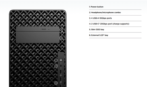 Station de travail IA Z2 Tower G1i personnalisée par le fournisseur avec processeur U9-285K, 64 Go de RAM, 2 To SSD, lecteur DVD-RW, PC de bureau - Product Image 3