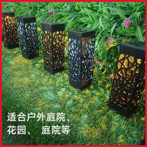 ไฟสวนโซลาร์ LED แบบกันน้ำสำหรับกลางแจ้ง ดีไซน์พิเศษแบบเจาะรู แสงสีขาวอบอุ่น รุ่น 024 - Product Image 4
