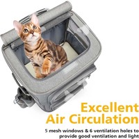 Produits tendances : Chariot de transport à roulettes pour animaux de compagnie, sac de transport Oxford pour animaux de compagnie avec roues pour 2 chats