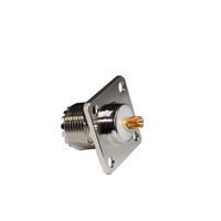 Conector Coaxial Hembra UHF-KF de Alto Rendimiento, Conector UHF con Brida de 4 Orificios, Conector Hembra UHF
