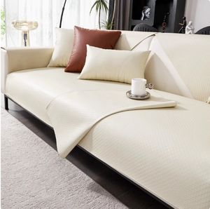 <span class=keywords><strong>Funda</strong></span> Protectora para <span class=keywords><strong>Sofá</strong></span> YongHo Moderna, Beige, de Tres Plazas, de Cuero Suave, Antideslizante, Antipilling, Antiarrugas, Resistente a Desgarros, para Perros y Gatos - Product Image 3