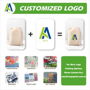 Sacs à dos promotionnels personnalisés en toile de coton bio <span class=keywords><strong>Aite</strong></span> avec cordon de serrage, tailles 9x10, 10x15, 15x20, 40x50, avec impression - Product Image 6