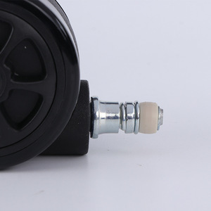 Ruedas para Muebles con Insertos, Ruedas Giratorias de 2.5 Pulgadas, Ruedas de Nailon Negro para Silla de Oficina - Product Image 1
