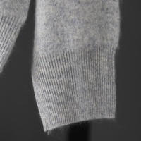 Pulls en gros Tyan, gris clair, haute qualité pour femmes, en laine tricotée, pull en cachemire à poils longs