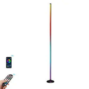 Barre lumineuse LED d'intérieur intelligente RGBIC Magic Color Corner Standing Mood Lamp LED Floor Light 5V/2A USB Power APP Control