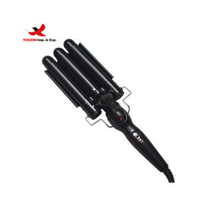 Rizador de Pelo de Cerámica de Tres Barriles con Tecnología de Iones, Rizador de Pelo Grande para Salón, Superficie de Cerámica que Reduce el Daño al Cabello - Product Image 2