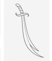 Pendentif Épée Scimitar en Acier Inoxydable, Mini Breloque Collier Lame Courbe pour Hommes Femmes Bijoux Motard Cadeau