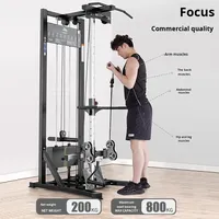 Appareil de musculation commercial EM Brand Model, machine papillon à traction simple face avec câble en acier pour entraînement des petits oiseaux, traction haute/basse