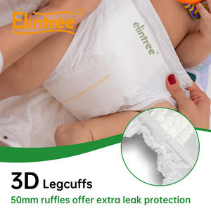 Couches en pulpe de bambou Elintree OEM&ODM sans chlore, vente en gros, couches écologiques pour bébés, couches jetables en bambou sans éruptions cutanées - Product Image 3