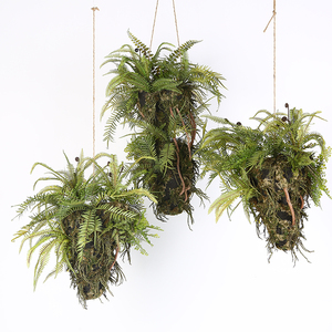 2020 Nouveau Design Grand silicium Jungle Fougère suspendus planteur avec plante artificielle - Product Image 1