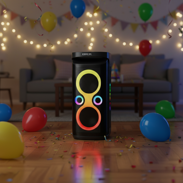 60W  Wireless Party bluetooth Speaker  with RGB Light and Wireless Micro Phone