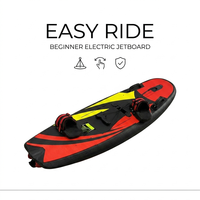 Planche de surf électrique Jetboard prête à être expédiée, niveau débutant, avec double sangle de pied, accent jaune, tricolore, équipement de sports nautiques