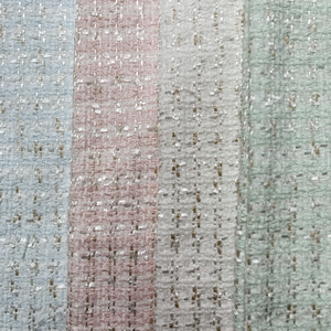 <span class=keywords><strong>Tissu</strong></span> <span class=keywords><strong>Tweed</strong></span> en Polyester Métallisé Coloré à Carreaux, Teint en Fil, pour Manteaux et Costumes, Vente en Gros L-2304 - Product Image 4