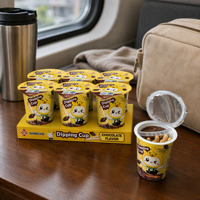 Boîte de collation amusante : Biscuits à tremper au chocolat avec bâtonnets de biscuits croustillants et sauce au chocolat au lait – Export