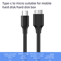 Cable de Carga Rápida USB 3.0, Adaptador Tipo-C Micro B, PVC Ecológico, Conductor de Cobre Puro Blindado, para Computadora, Cámara, Teléfono Móvil
