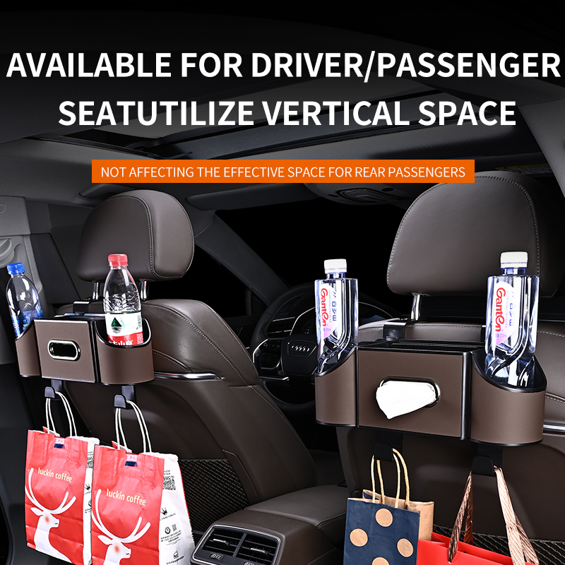 Rosestar 6530 Car Seat Back Organizer - Multi-functional Storage Bag with Cup Holder