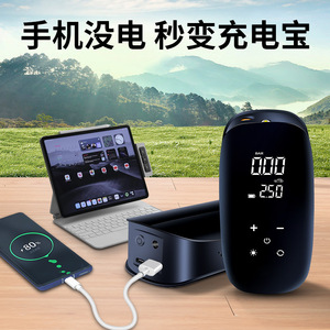ปั๊มลมรถยนต์ไร้สาย จอแสดงผลดิจิตอล 12V เครื่องอัดลมยางแบบชาร์จไฟได้ ใช้ได้สองแบบ โลหะ ABS - Product Image 4