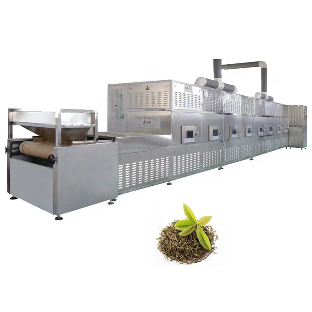 Industrial Microwave Tunnel Dryer Dehydrator Machine for Drying Lotus Leaf Machinery Equipment