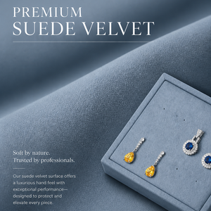 WEIMEI Dusty Blue Velvet Modular <b>Watch</b> Bracelet Necklace Earring <b>Ring</b> Counter Display for Boutique Gift Shop Jewelry Display Set - Product Image 2