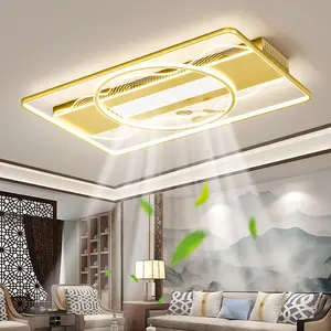 AOISAVIN-LJ01 2023 nouveau modèle ventilateur de plafond intelligent lumière sans lame avec télécommande or