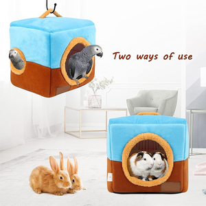 SUREAL ALHOME Bird <span class=keywords><strong>Snuggle</strong></span> Hut Papagei Hängematte Zelt Haustier Zwinger Einfach zusammenbauen Kleintier Spielhaus Hängematte hängen weiches Haustier Bett - Product Image 5