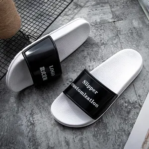 Manufacturer Hotel Slipper Brand Logo Shoes Custom Print Design Men Sandal Slides Rubber Embossed Custom Logo Slippers Women Men