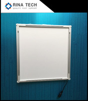 Boîte lumineuse LED ultra-mince Rina-Tech avec cadre à clipser, alimentation intégrée, forme et puissance personnalisables, 1500x500x15MM, origine Chine