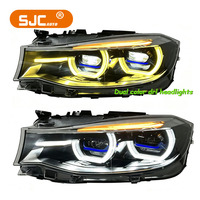 Feux avant bicolores SJC pour BMW Série 3 GT F34 2013-2020, phares laser jaunes et blancs DRL, plug & play, pièces automobiles