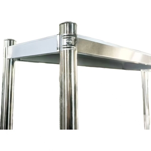 VCT Barra de Condimentos de Acero Inoxidable de Alta Resistencia, Banco de Trabajo de 2 Niveles, 1.0 de Grosor, con Ruedas Móviles para Almacenamiento - Product Image 4