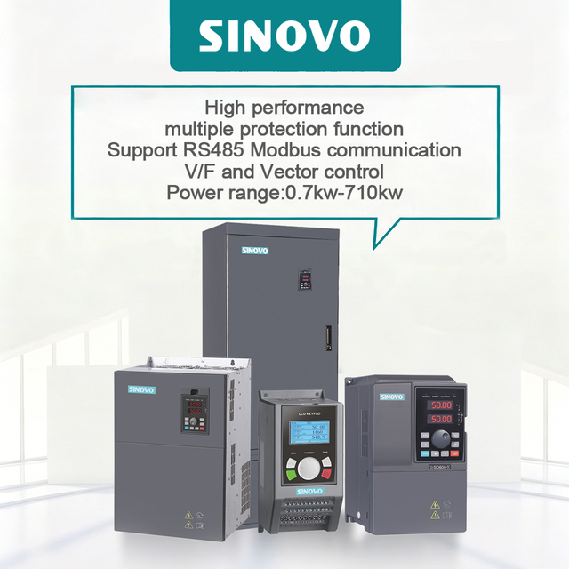 SINOVO SD600 22kw VFD 3 Phase 380V 0.7-500KW Variable Frequency Drive 50Hz to 60Hz Frequency Converter for Water Pump Fan CE