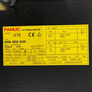 A06B-0858-B290 Original FANUC Systemzubehör Brandneuer AC-Motor mit Einjähriger Garantie - Product Image 4