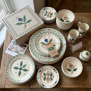Juego de Vajilla de Cerámica Estilo Bohemio con Diseño de Escamas de Pescado, Platos y Tazones de Porcelana para Bodas, Banquetes, Catering y Venta al por Menor - Product Image 6