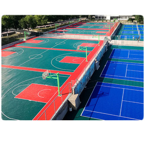 Suelo de cancha de baloncesto de azulejo de cubierta de plástico multiusos de enclavamiento modular para exteriores - Product Image 6